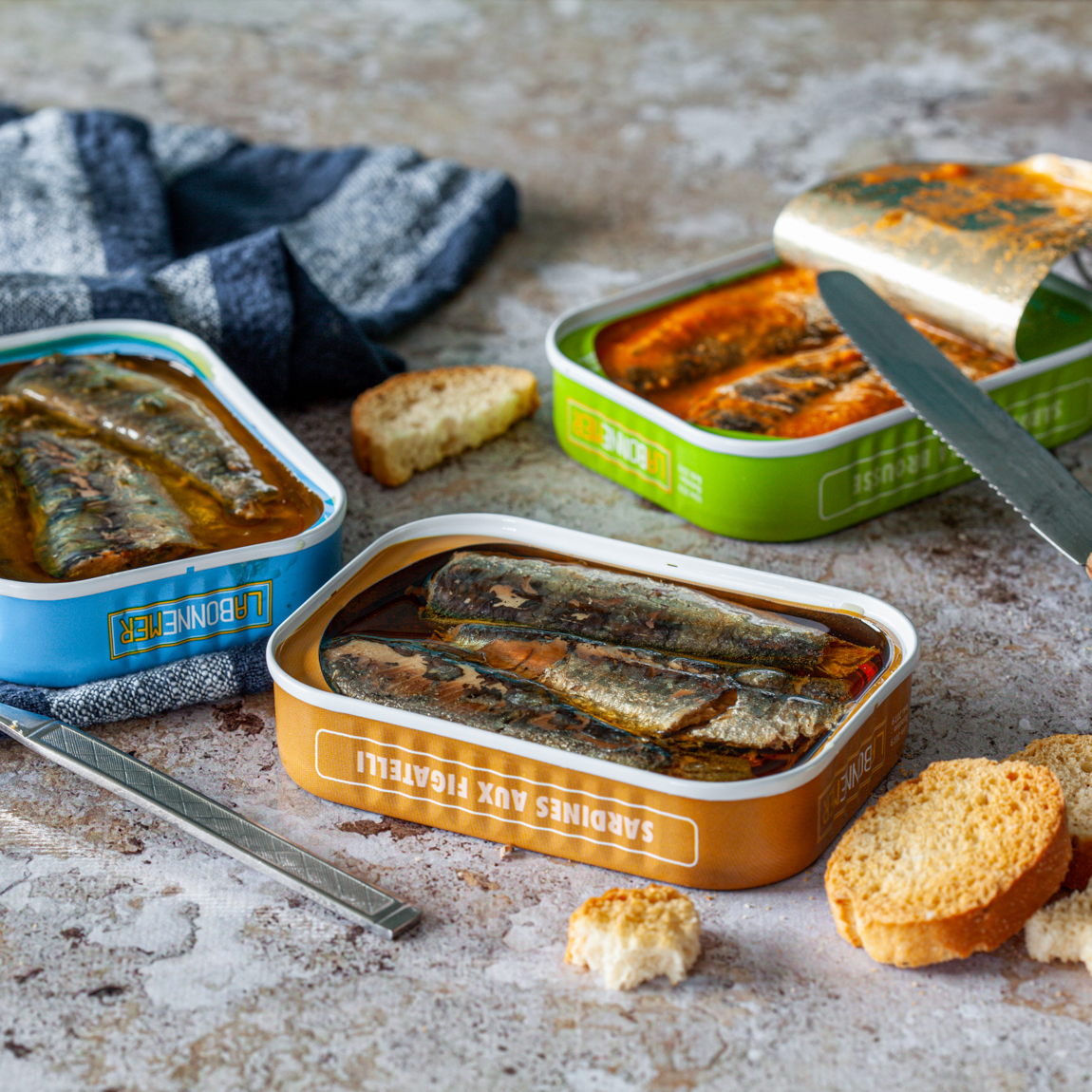 Coffret 3 boites de sardines Corse 345 g - La Bonne Mer