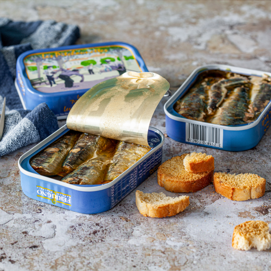 Coffret de 3 boites sardines - Les Belles de Marseille - 345g