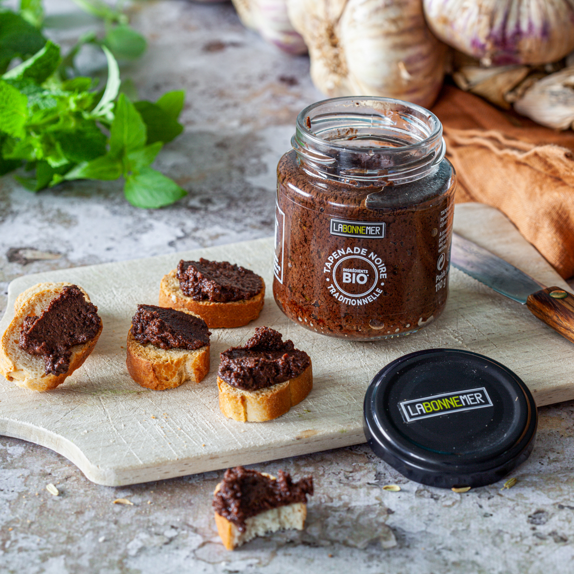 Tapenade noire bio - La Bonne Mer - 110g