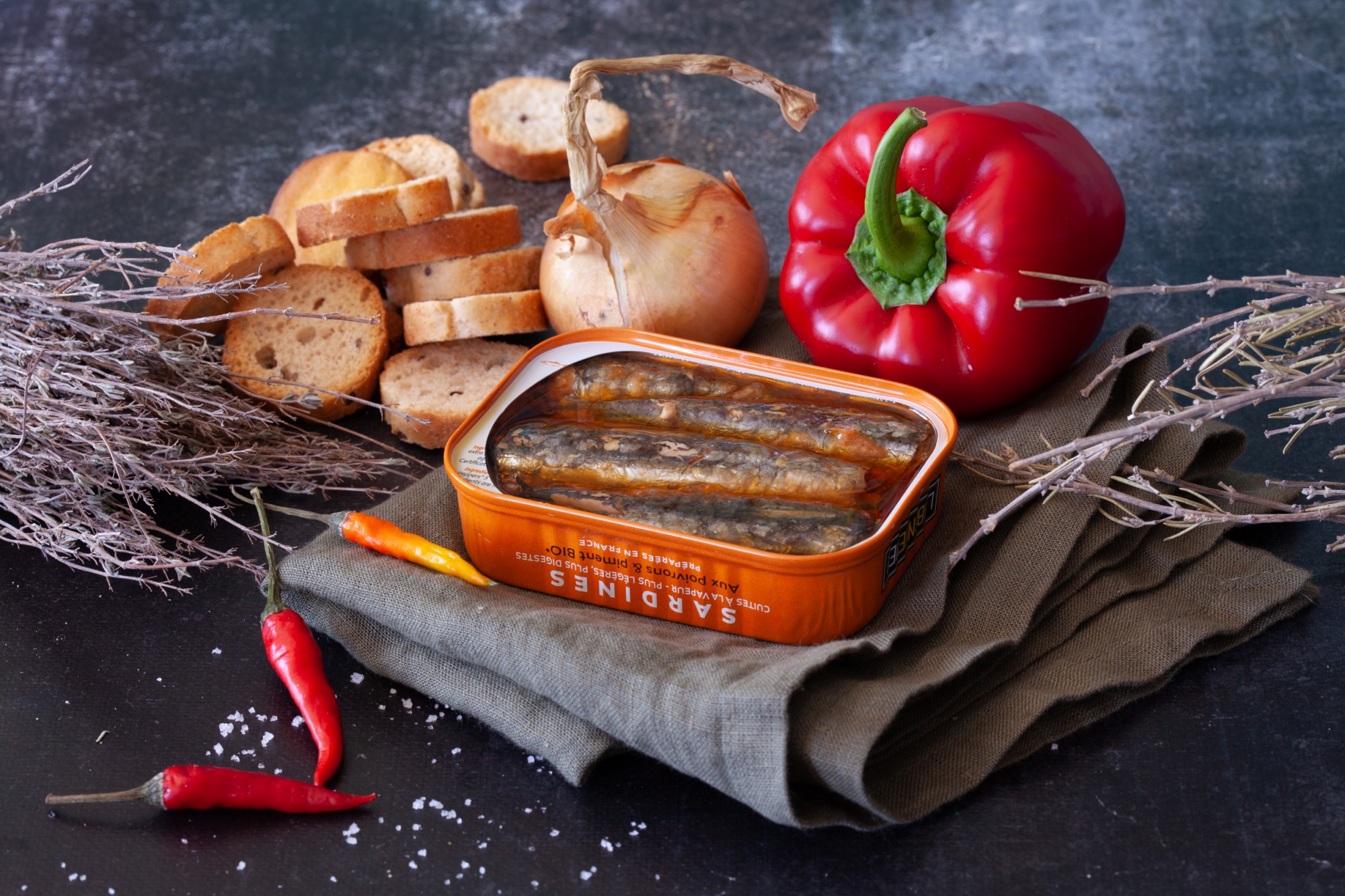 Sardines aux poivrons et piment Bio - La Bonne Mer - 135 g