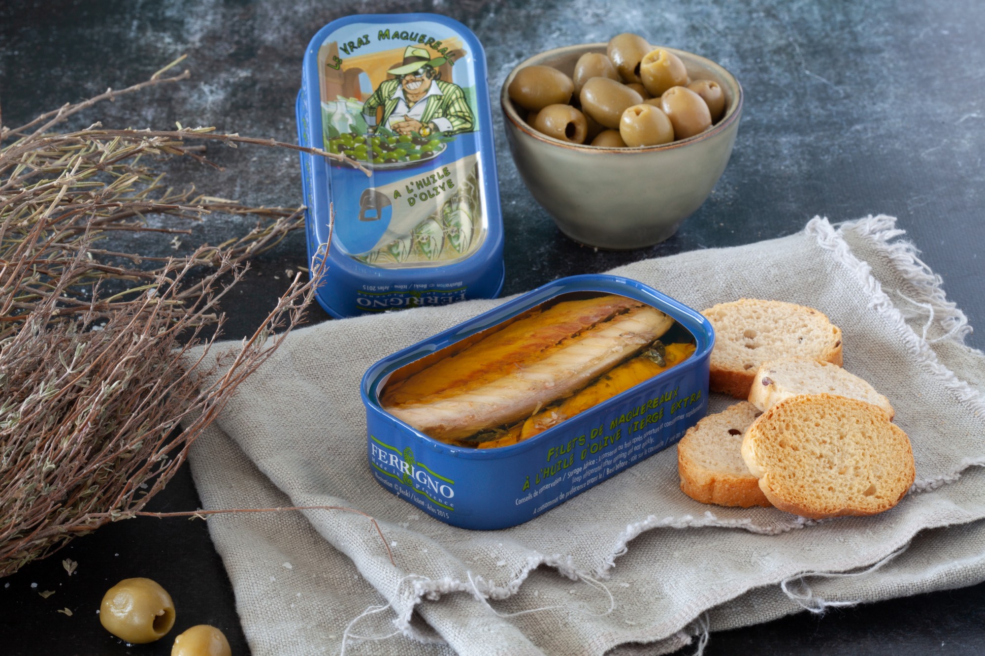 Filets de Maquereaux à l'huile d'olive - Les Belles de Marseille - 125g