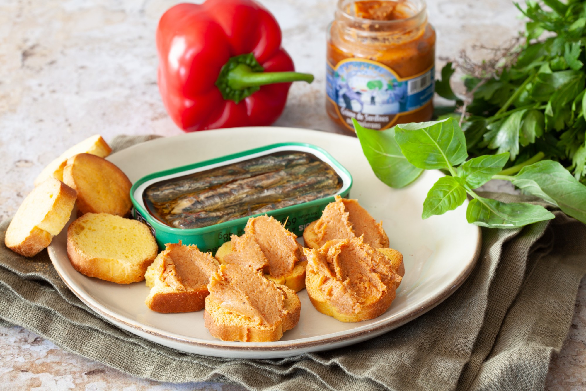 Crème de sardines aux poivrons - Les Belles de Marseille - 110 g