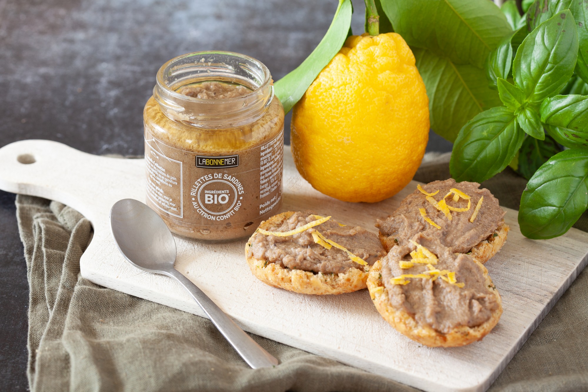 Rillettes de sardines au citron confit bio - La Bonne Mer - 110 g