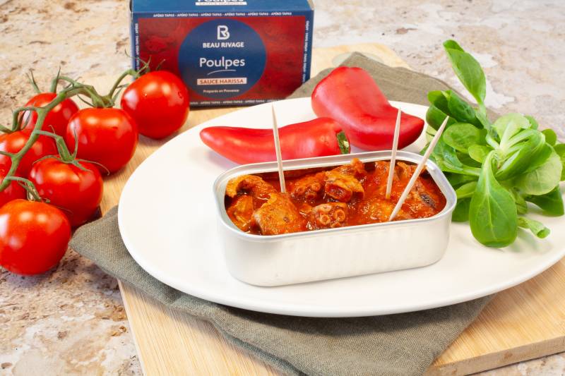 Poulpes sauce harissa