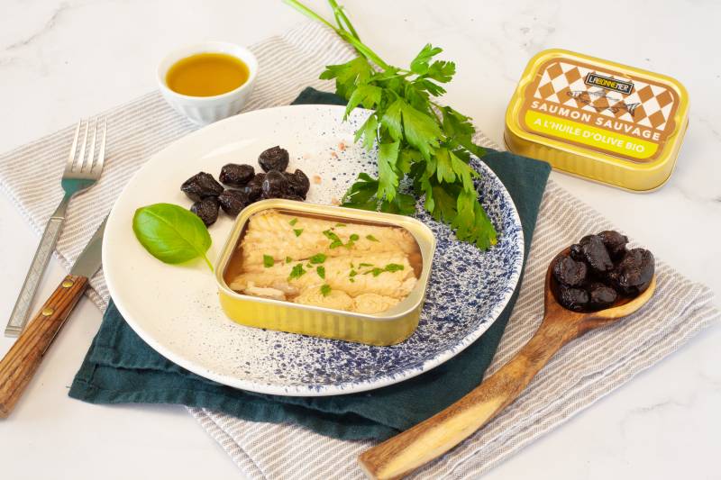 Saumon à l'huile d'olive BIO - La Bonne Mer - 115 g